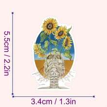 50张植物骷髅精美卡通涂鸦贴纸创意高颜值自粘手机水杯笔记本电脑贴纸 - 彩色 - 查看 4