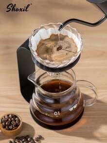 shoxil 1 قطعة حامل قهوة معدني عتيق - حامل عالمي لمصفاة الصب والفلاتر الزجاجية - ملحق صانع القهوة بالتنقيط من الدرجة المهنية لل- Chemex (قاعدة ثابتة ، بناء من الحديد مقاوم للصدأ) - حامل كوب الفلتر - مشاهدة 3