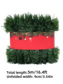 15 mètres Guirlande pour décorations de Noël - Décoration de fête verte douce non éclairée pour une utilisation intérieure ou extérieure - Verdure artificielle de haute qualité pour la maison et le jardin, ou décorations de mariage et de fête, décorations de Noël, décorations de sapin de Noël, décoration d'escalier, couronne, Noël, décoration de Noël pour la maison - Multicolore - Voir 12