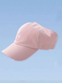 1件兒童愛心和字母刺繡馬尾棒球帽 - 黑色 - 查看 7