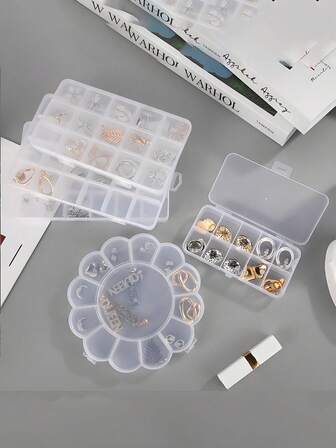 Plastic Storage Box 10-28 Compartment With Slots Beading Anti-Stringing Compartment Jewelry Sorting Parts Divider Box Jewelry Box Organizer Jewelry Organizer Compartment Jewelry Earrings Beads Craft Display Container Storage Boxes
