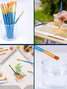 10pcs Fine Detail Painting Brush Art Craft Brush Set-Gifts For The Start Of School Season,Back To School,School Supplies