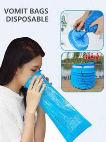 5/10 buc pungă de curățare a vomei de unică folosință 1000 ml portabil auto de unică folosință călătorie avion rău de mișcare greață pungă de plastic