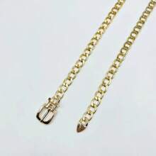 حزام خصر معدني بطراز بانك للنساء لفصلي الربيع والصيف، حزام خصر قابل للتعديل، إكسسوار عصري متعدد الاستخدامات من طراز Y2K، إبزيم معدني مطلي مقاوم للتلاون باللونين الذهبي والفضي مناسب للصيف والمدرسة والخريف وعيد الهالوين