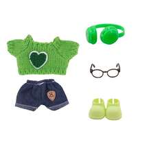 17cm Doll Clothes Accessories Set - Cute Sweater, Jeans, Headphones, Glasses, Rain Boots (Doll Not Included) / Holiday & Birthday Gift - Multicolor - View 11
