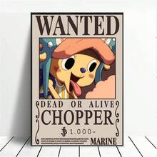 1 件日本经典动漫海报，海贼王赏金通缉令经典卡通人物照片模块化打印现代家居装饰，无框 - 彩色 - 查看 14