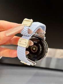 Daisy Magnetic Buckle Woven Nylon Loop Strap, Suitable For Galaxy Watch 7/6/5/4 Strap 40 Mm 44mm 47mm 46mm 41mm,Galaxy Watch 5 Pro 45mm,Galaxy Active 2,Galaxy The Watch 3,18/20/22mm, Compatible With HW Watch 5/4/3/2/1 And GT5/4/3/2, As Well As HW Watch Fit3/Fit4 And HW Band 8/9/10NFC - Blue - View 2