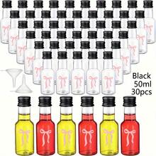 30/5/1pc 25ML-50ML Mini Plastic Liquor Bottle,Empty Bottles With Cap,Elegant Floral Decor Bottles, Can Be Used To Fill A Variety Of Liquids,Dried Blooms Decorative, Suitable For Putting In The Bag To Take Out Travelling,Weddings,Events Gift,Gatherings,Party,Birthday,Outdoor.