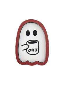 1pc Halloween 3D Wooden Frame Miniature Ghost Decor, Farmhouse Style, Handmade, Figurine Statue, Small Gift, Suitable For Multi-Tier Tray Decor, Holiday Decoration, Party Favors, Halloween Home Decor - Multicolor - View 6