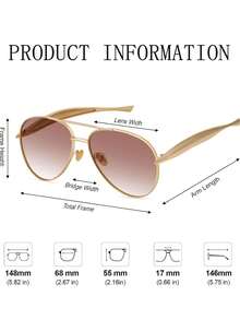 复古飞行员时尚眼镜，男女皆宜，经典70年代方形飞行员时尚眼镜，复古時尚眼鏡，飞行员造型 - 彩色 - 查看 12