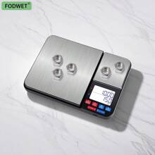 FODWET Dual Platform Digital Kitchen And Food Scale, 11 Pound Capacity And Precision 16oz Capacity, Black With Stainless Steel Weight Grams And Ounces For Cooking, Baking, And Jewelry Weighing (3*AAA Batteries Cluded)