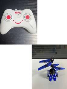 1 件遥控智能感应机器人玩具，防摔材质，红外感应遥控器，儿童礼物遥控机器人，塑料飞行玩具手势感应飞行机红外互动益智玩具带 LED 灯，适合男孩女孩（有无遥控版，手工喷漆可能有不均匀，手工测量尺寸可能有轻微偏差）