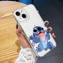 DISNEY/Stitch Series Anti-Fall And Shockproof Mobile Phone Case For Apple  16, 15, 14, 13, 12, 11 Pro Max, XS, 8 And 7 - Disney Stitch Cute Cartoon Design, Birthday Gift, Holiday Gift, Valentine's Day, Perfect Gift - 透明的 - 查看 1