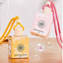 1 Pc 8ml Car Aroma Pendant, Lovely Car Air Freshener, Deodorant, Fresh Air, Women's Car Pendant Decoration, Suitable For Everyday Appearance, Travel, Suitable, Bathroom, Wardrobe, Bedroom, Living Room, Valentine's Day Gift, Four Flavors To Choose From