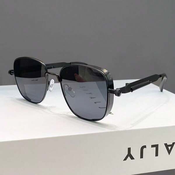 1 pièce Lunettes carrées décoratives mode en métal pour hommes