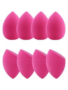 8 Cosmetic Eggs With Water Drops/Oblique Cuts, Wet And Dry Beauty Mixer, Foundation Mixed Beauty Sponge, Flawless Liquid, Cream And Powder, Multi-Color Cosmetic Sponge, Suitable For All Skin Types. - Multicolor - View 9