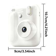 Cameră foto instantanee pentru copii cu video HD 1080P, baterie reîncărcabilă de 1300mAh, obiectiv cu zoom 8X și 2 moduri de imprimare - Cameră digitală cu 4 role de hârtie color și 4 jocuri, cadou perfect pentru băieți și fete cu vârste cuprinse între 3 și 12 ani, 12+, mini cameră instantanee, fotografie distractivă, design potrivit pentru copii, construcție durabilă, fotografi tineri