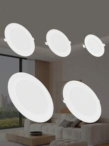 25W LED Recessed Downlight, 120° Beam Angle, AC220V, Suitable For Shops, Corridors, Garages, Indoor Living Rooms, Kitchens, Bedrooms, Closets, Bathrooms, Bright And Flicker-Free, Modern Home Decor Lighting Fixture, SMD2835 Cool White, 5W/10W/15W/20W - LED Downlight-220V(120°Beam Angle) - View 1