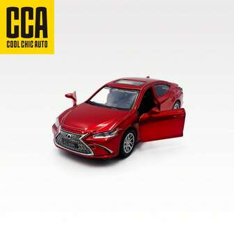 chengzhen 1:43 Scale Lexus ES300h Diecast Alloy Car Model - Red, Rear-Wheel Drive, Smooth Gliding, Openable Doors, Detailed Replica, Toy For Boys & Girls, Collectible & Decor For Desk/Shelf, Christmas/Halloween/Birthday Gift