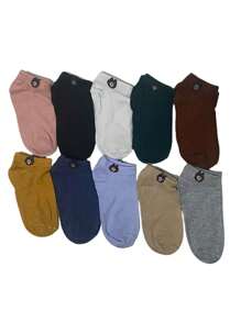 10 Pairs Of Random Multi-Color Spring And Summer Cartoon Bear Campus Party Fashion Ladies Socks