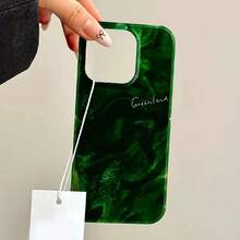 Funda elegante de verano para teléfono: Una encantadora funda verde glaciar con degradado láser. Compatible con phone 16, 15, 14 y 13 Pro. Suave y resistente a los golpes. - Verde - Ver 6