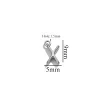 10pcs Stainless Steel Alphabet Pendants DIY Necklace Earrings Bracelet Jewelry Making Accessories