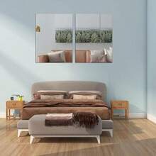 40 X 30 厘米亚克力镜面墙贴 自粘装饰镜 高清装饰墙镜 无框镜子 大尺寸适用于浴室、卧室、客厅等空间