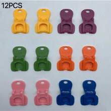 12 buc/pachet deschizător de cutii de suc colorate și capace protectoare, potrivite pentru suc, cutii, prevenirea insectelor, prafului la picnic, grătar, plajă, pentru exterior, camping
