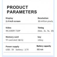 Point And Shoot 2.4-Inch Digital Camera: 50MP 16X Digital Zoom, Portable Digital Camera For Christmas Gift