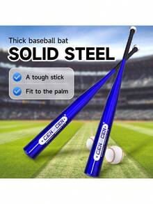 1pc 28" Baseball Bat, 26" Thick Aluminum Alloy Baseball Bat, Baseball & Softball Training, Car Self-Defense, Sports Equipment - Blue - View 5