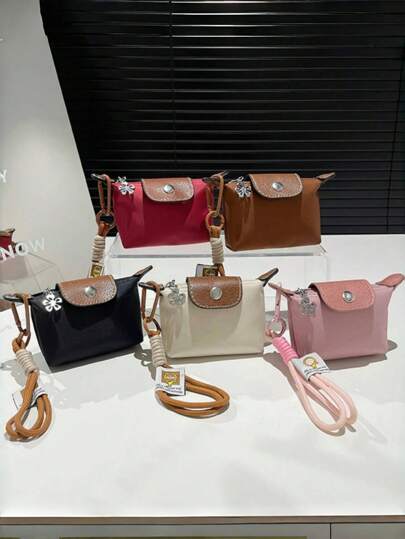 1 件女士时尚简约迷你零钱包包包装饰可挂包包多色可选小礼物可作为礼物送给最好的朋友女士钱包迷你钱包钱包钱包腕带钱包零钱包