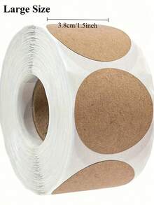 500张/1卷，1000张/2卷 牛皮纸圆形不干胶标签纸 商品分类 名称 贴纸标签