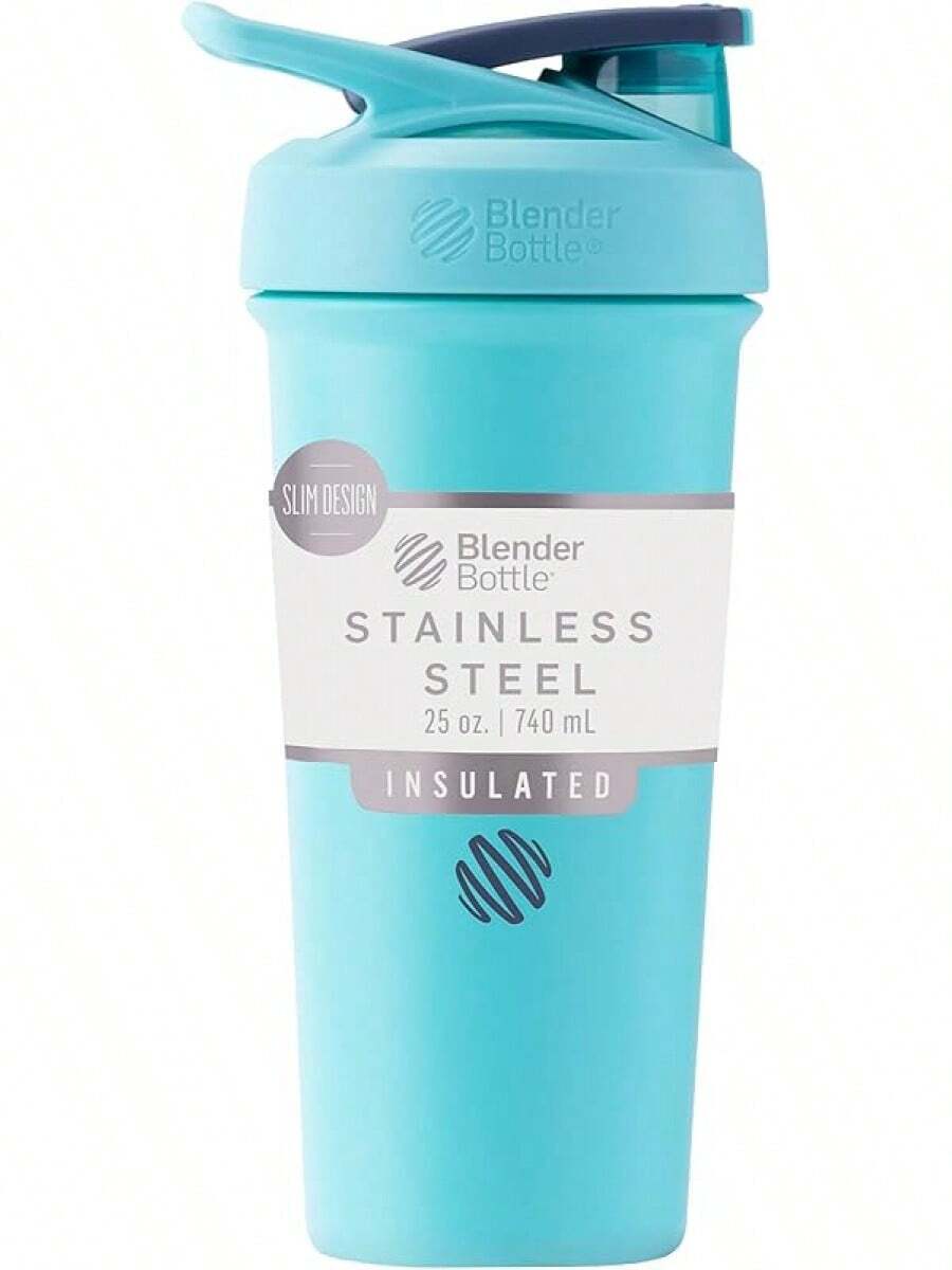 BlenderBottle Strada Shaker Cup Insulated Stainless Steel Bottle With Wire Whisk, 24-Ounce, Black - Bọt biển - Xem 1