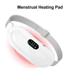 Almohadilla térmica menstrual, almohadilla térmica para ciclos menstruales para calambres, cinturón eléctrico menstrual femenino, compresa caliente, calentamiento, uso doméstico, masajeador vibratorio para la cintura, modelo recargable, almohadilla térmica para el estómago, opción perfecta para regalos del Día de San Valentín Almohadilla térmica de masaje para el estómago para damas y niñas para aliviar el dolor