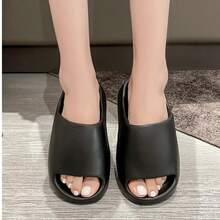 Sandalias de mujer, suela Thick antideslizante y duraderas, sandalias de ducha para uso doméstico, interior y exterior