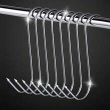 Gancho en forma de S de acero inoxidable, herramienta de 20 piezas para ahumar carne de carnicero, carnicero, caza, pollo, barbacoa, salchicha de cerdo, Bacon, parrilla QDYZ - 13 centímetros - Ver 4