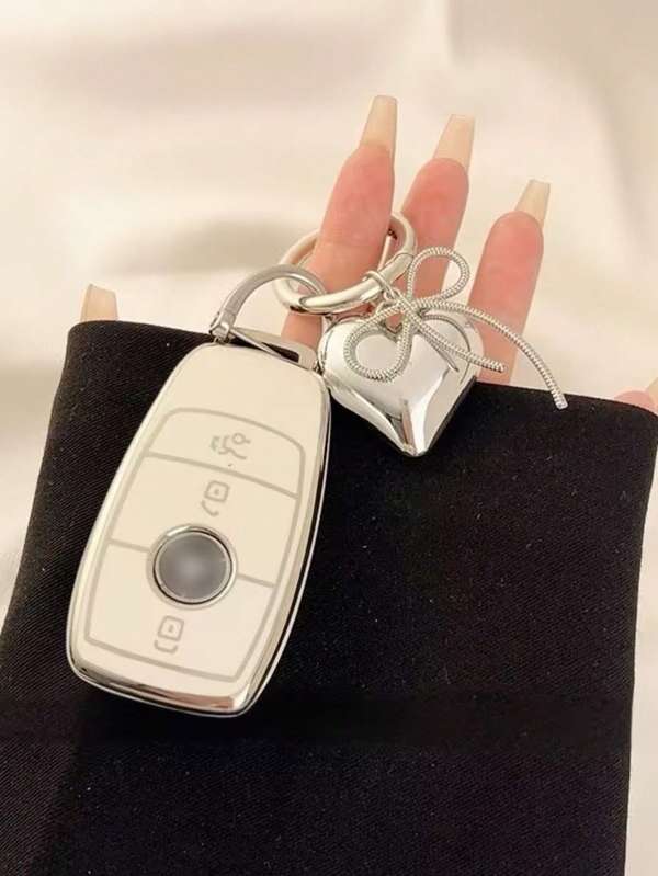 Mercedes-Benz A, C, E, S, G, CLA, CLS, GLA, GLB, GLC, GLE, GLS Series TPU Key Fob Cover Case - Fashionable Car Key Protector & Accessories (With Screwdriver)
