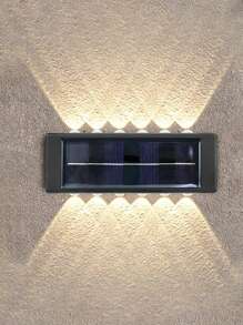 太阳能户外庭院灯、家用壁灯、墙壁装饰、上照灯和下照灯氛围壁灯、4/6/8/10/12/16 LED 凸壁灯，内置电池