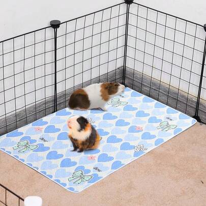 1pc Breathable & Washable Guinea Pig Urine Pad, Reusable Small Animal Cage Mat Suitable For Hamsters, Rabbits And Mice