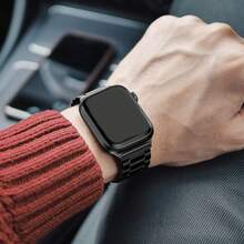 Correa de metal compatible con Apple Watch de 49mm, 46mm, 45mm, 44mm, 42mm, 41mm, 40mm, 38mm para hombres y mujeres, correa de acero inoxidable para empresas para bandas de Apple Watch Ultra 2, SE, Ultra Series 10 9 8 7 6 5 4 3 2 1