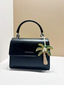 1pc Colorblock Studded Fashionable Elegant Chic Minimalist Cute Unique Interesting Plant Summer Coconut Tree Shape Coconut Tree Graphic Backpack Shoulder Bag Crossbody Bag Tote Bag Underarm Bag Cosmetic Bag Other Storage Bag Pendant Car Charm Keychain Belt Hanger Luggage Tag Identification Pendant Suitable For Couples, Best Friends, Students, Men, Women, Office, Commute, Daily, Date, Holiday, Outdoor, Travel, Business Trip, Suitable As Girlfriend, Mom, Birthday Gift