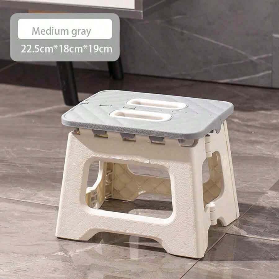 Folding Chair - Multi-Functional Portable Chair - Outdoor Camping And Fishing Folding Chair - Home Foyer Step Chair - Vehicle-Friendly Storage Chair, Suitable For Outdoor | Home | Gardening, Available In Gray | Blue | Green | Red Colors