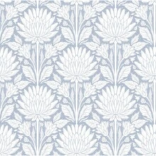 1 卷优雅蓝色花卉自粘壁纸，波西米亚叶子图案，即撕即贴，防水壁纸，可移除接触纸，易于安装，适用于家居装饰、卧室、客厅、厨房壁纸、家具橱柜表面翻新贴纸、返校季和秋季节日礼物，17.32 * 118.11 / 196.85 英寸
