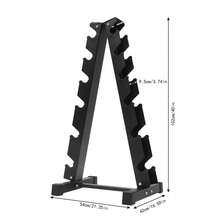 6 Pair 660lbs Dumbbell Rack Stand, 6 Tier Weight Storage Organizer Rack Space Saving With Anti-Slip Pads, For Home Hotel School Gym - Black - View 11