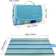 Pătură de plajă pentru picnic, saltea de picnic, 1 buc pătură de picnic pentru exterior, extra mare, rezistentă la nisip și impermeabilă, saltea de plajă portabilă pentru camping, drumeții, festivaluri