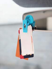 Clip universali in plastica per finestrini d'auto con ventosa - Clip multifunzione nere per parasole, tende, asciugamani, biglietti da visita e documenti, supporti rimovibili, facile installazione e rimozione, ideali per organizzare gli elementi essenziali dell'auto, Morsetto con ventosa per vetro auto