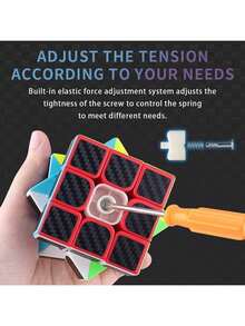 1pc Speed Magic Cube 3x3 4x4 5x5 Pyramid Carbon Fiber Cube For Logic & Thinking Training, Educational Toy, Link Cubes - Multicolor - View 4