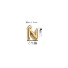 10pcs Stainless Steel Alphabet Pendants DIY Necklace Earrings Bracelet Jewelry Making Accessories