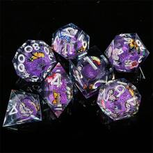 树脂蝴蝶镶嵌角色扮演游戏骰子，沉浸式桌面游戏体验的理想选择