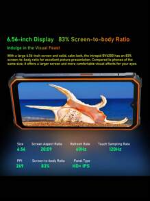 Blackview Blackview BV6200 4GB+64GB Ruggedized Cellphone Global Version 13000mAh Mega Battery Smart-K Box Speaker, Louder For Outdoor IP68 & IP69K 6.56-Inch Screen 8MP Front Camera 13MP Rear Camera Face Unlock Android 13